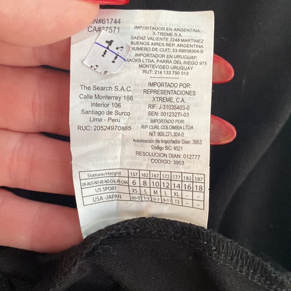 Rip Curl maxi dress black with side waist crochet cut outs L - Picture 9 of 12